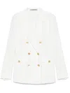 Tagliatore Double-breasted White Jacket With Gold-tone Buttons