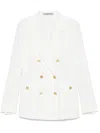 Tagliatore Double-breasted White Jacket With Gold-tone Buttons
