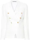 Tagliatore White Double-breasted Blazer In White
