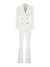 Tagliatore White Double-breasted Suit In Tech Fabric Stretch Woman In White