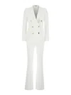 Tagliatore White Double-breasted Suit In Tech Fabric Stretch Woman In White