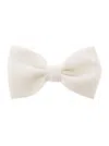 Tagliatore Ivory White Pre-tied Bow Tie With Hook Fastening In White
