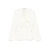 Tagliatore Double-breasted White Jacket With Gold-tone Buttons