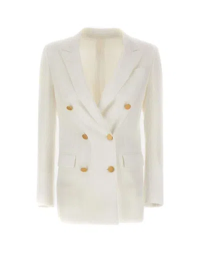 Tagliatore White Tailored Blazer