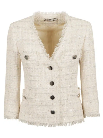 Tagliatore White Tweed Jacket