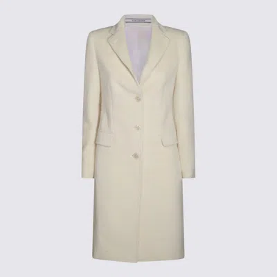 TAGLIATORE WHITE WOOL COAT