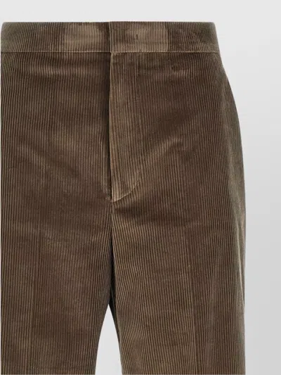 TAGLIATORE WIDE LEG CORDUROY TROUSERS AND POCKETS