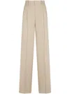 Tagliatore Wide-leg Tailored Trousers With Front Pleats In Neutral