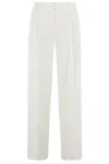 Tagliatore Wide-leg Trousers With Central Closure