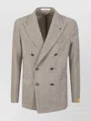 Tagliatore Double-breasted Prince Of Wales Check Blazer In Gray