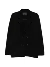 Tagliatore Willow Double-breasted Virgin Wool Jacket In Black
