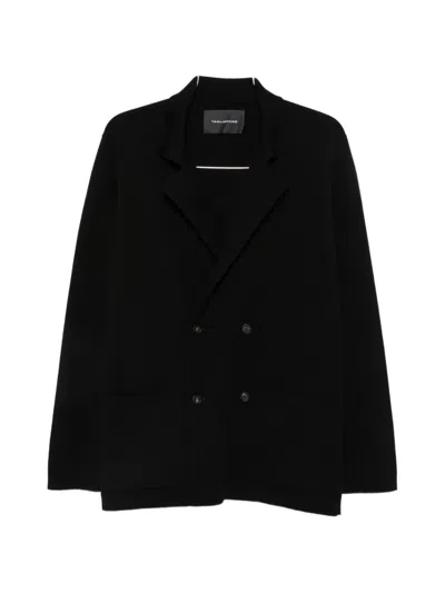 Tagliatore Willow Double-breasted Virgin Wool Jacket In Black