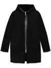 Tagliatore Long Sleeve Coat In Black