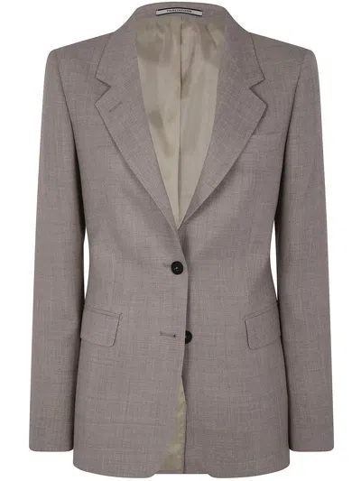 Tagliatore Women Single-breasted Jacket Flap Pockets In Gray