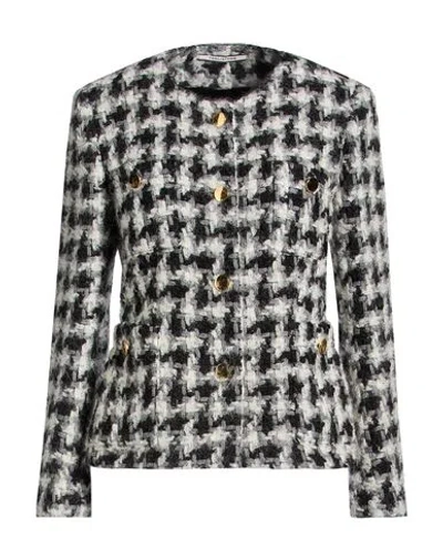 Tagliatore Woman Jacket Black Size 6 Virgin Wool, Mohair Wool, Polyamide