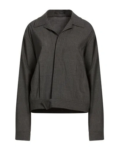 Tagliatore Woman Jacket Charcoal Size 16 Virgin Wool, Elastane In Black