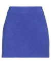 Tagliatore Woman Mini Skirt Blue Size 6 Virgin Wool, Polyamide In Blue