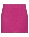 Tagliatore Woman Mini Skirt Fuchsia Size 6 Virgin Wool, Polyamide In Pink
