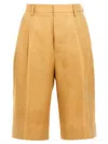 Tagliatore Front Pleated Bermuda Shorts With Belt Loops