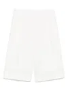 Tagliatore Tailored Linen Bermuda Shorts In White