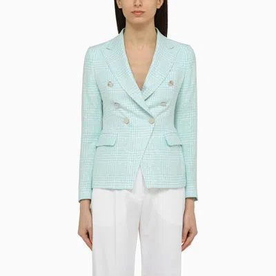 Tagliatore Women's Blue Double-breasted Jacket