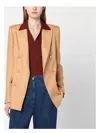 Tagliatore Caramel-coloured Double-breasted Linen Jacket Women