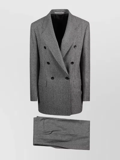 Tagliatore Women's Check Pattern Wool Suit Set In Multi