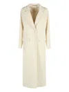 Tagliatore Alberto Biani Wool Single-breasted Coat In White