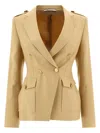 Tagliatore Darlene Double-breasted Linen Blazer In Neutral