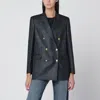 Tagliatore Women's Double-breasted Checked Wool Blazer In Black