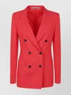 Tagliatore Women's Double-breasted Jacket Gold Buttons In Red