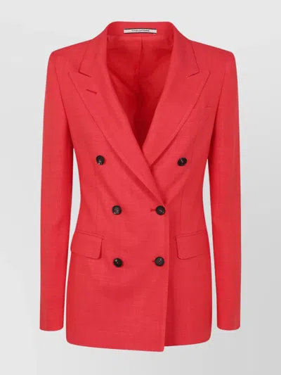 Tagliatore Women's Double-breasted Jacket Gold Buttons In Red