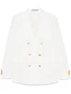 Tagliatore Double-breasted White Jacket With Gold-tone Buttons