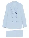 Tagliatore Double-breasted Suit With Flap Pockets And Back Vent