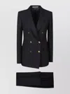 Tagliatore Two-piece Tailored Suit With Double-breasted Blazer In Black