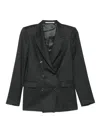 Tagliatore Wool And Silk Pleated Suit Clothing In Gray