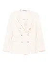 Tagliatore Tailored Wool Blend Jacket Featuring Pockets In White