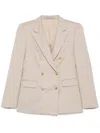 Tagliatore Women Parigi Wool Double-breasted Jacket In Beige