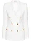 Tagliatore Pinstripe Double-breasted Blazer In White