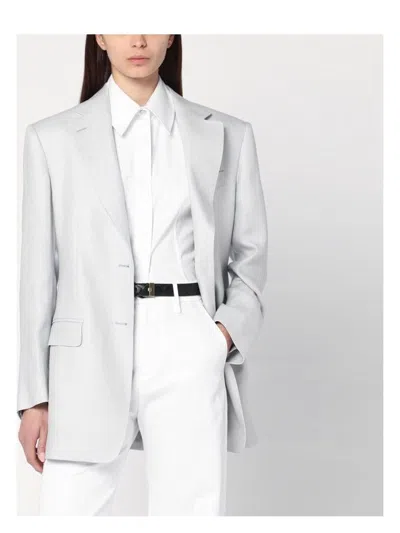 TAGLIATORE WOMEN'S LIGHT SINGLE-BREASTED LINEN JACKET