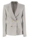 Tagliatore Women Linen Double-breasted Blazer