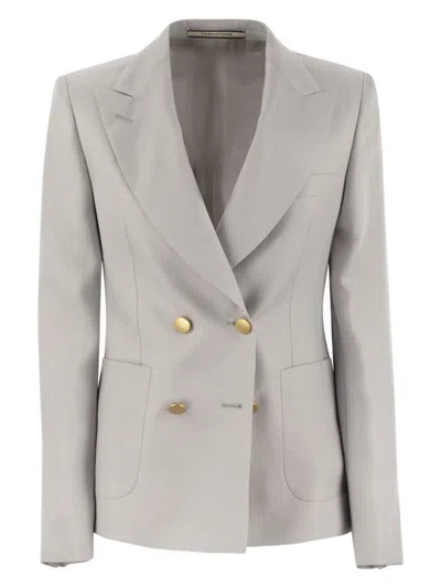 TAGLIATORE WOMEN'S LINEN DOUBLE-BREASTED BLAZER