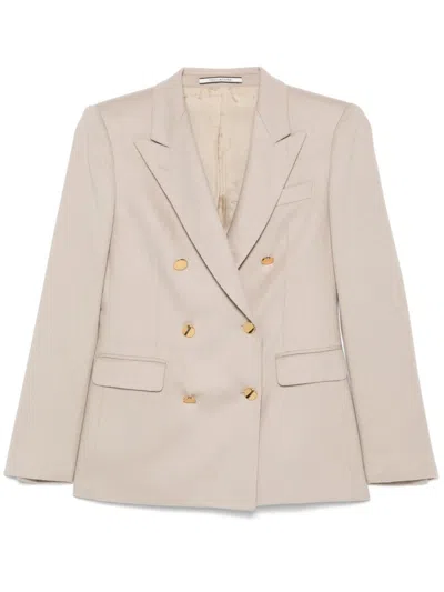 Tagliatore Women Parigi Wool Double-breasted Jacket In Beige