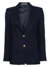 Tagliatore Bertha Viscose-blend Single-breasted Blazer In Blue
