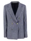 Tagliatore Women's Paris - Linen And Viscose Double-breasted Blazer