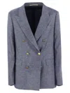 Tagliatore Women's Paris - Linen And Viscose Double-breasted Blazer In Multicolor