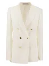 Tagliatore Double-breasted Jacket In Milk