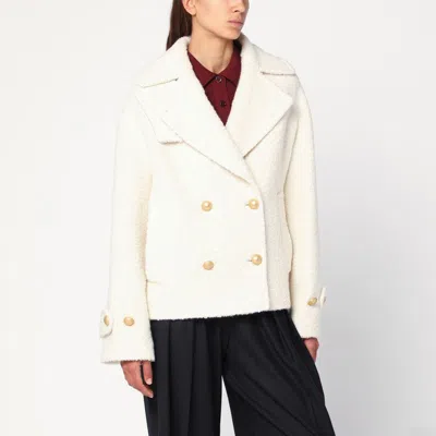 Tagliatore Women's Short Alpaca-blend Coat In White