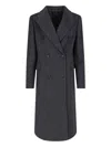 Tagliatore Grey Jole Virgin Wool Coat In Grey