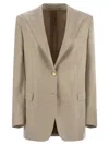 Tagliatore Women's Two-button Silk Jacket In Cream